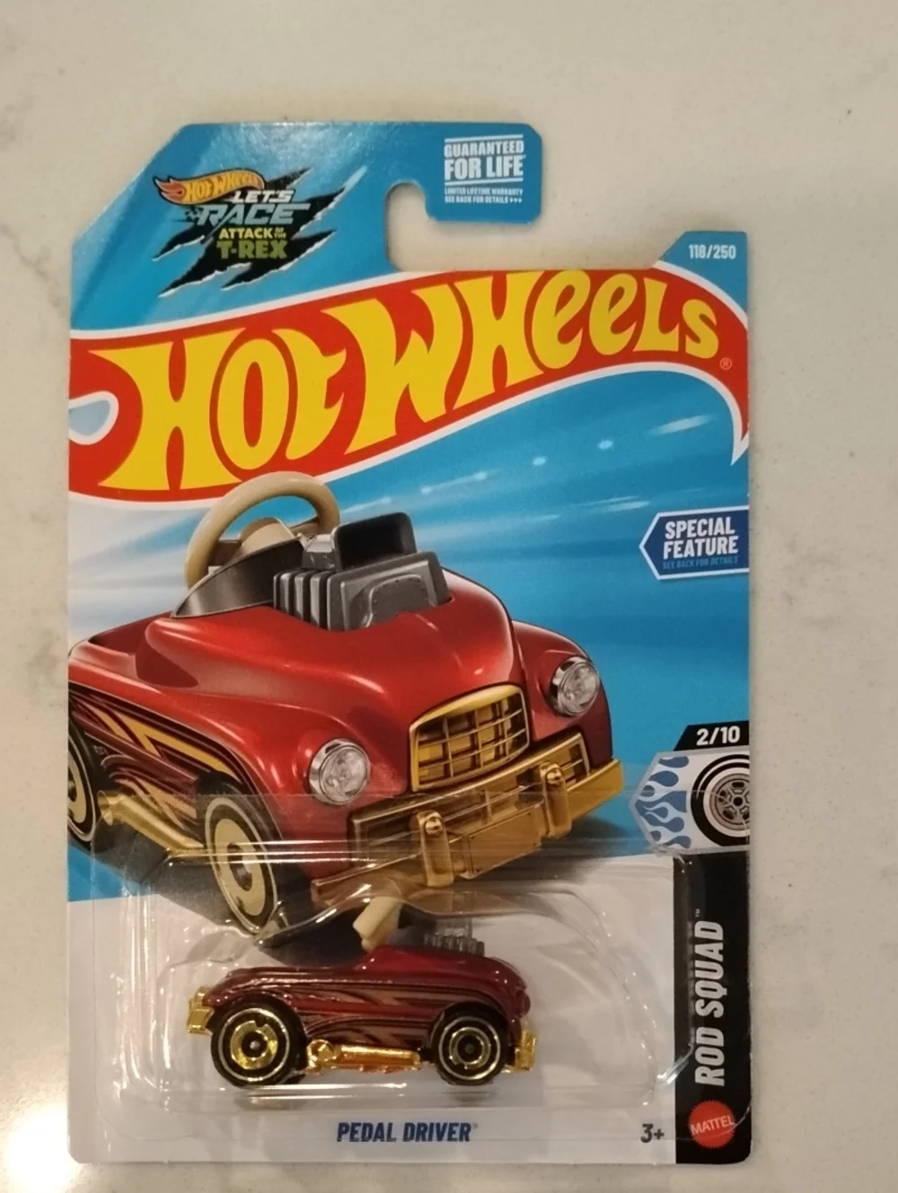 Mattel Hot Wheels Pedal Driver - Red & Gold